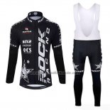 2019 Fahrradbekleidung Rock Racing SIDI Shwarz Trikot Langarm und Tragerhose (2)